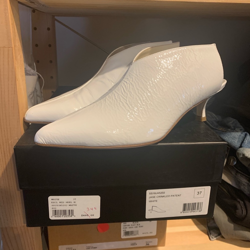 Tibi White Slides sz 37